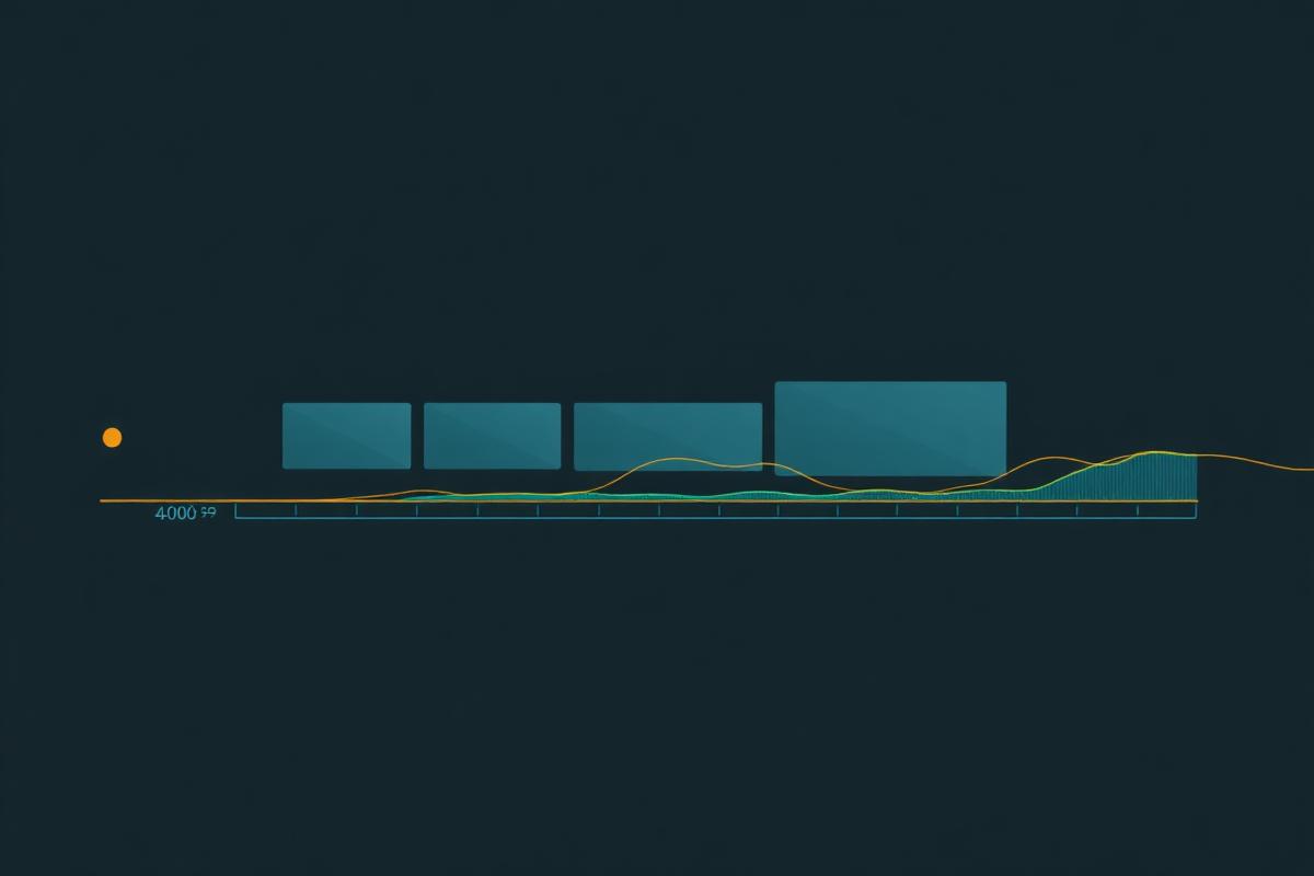 Illustration of the Movavi Video Editor multi-track timeline with clips and audio waveforms